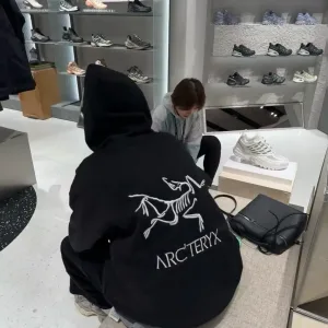 Reps Super Clone Archaeopteryx Hoodie Black Cotton Pure Double-Sided Fabric Autumn Winter Embroidery Heavy