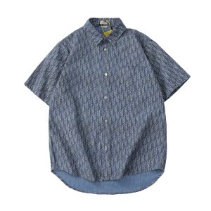 Luxury Dior Cotton Short-Sleeved Shirt
