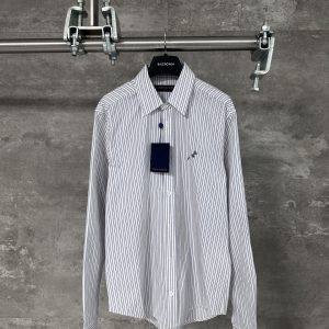 Luxury High Quality Louis Vuitton Jacquard Long-Sleeved Shirt