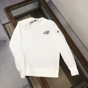 Luxury AAA Monk Long-Sleeved Sweatshirt Black Cotton Autumn Winter Embroidery