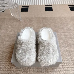 Designer Balenciaga Slippers Ash Wool Summer Winter