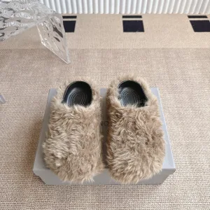 AAA Luxury Balenciaga Slippers Ash Wool Summer Winter