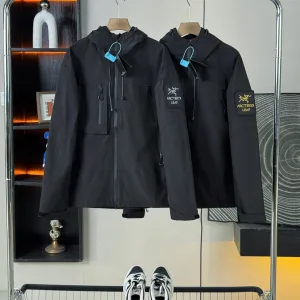 AAA Archaeopteryx Jacket Red Nylon Twill Ribbed Fabric Spring Autumn Side Pockets