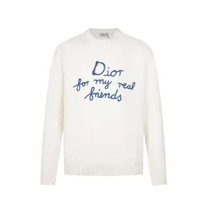 Reps High Quality Dior Sweater Red Cotton Sophistication Embroidery