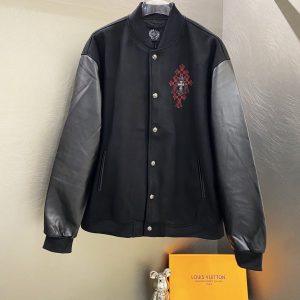 Luxury High Quality Chrome Hearts Leather Jacket