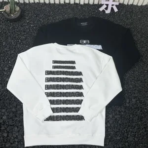 Reps Designer Balenciaga Sweatshirt Red Cotton Easy To Match Winter