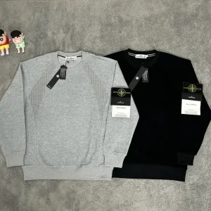 AAA Stone Island Hoodie Ash Cotton Pure Exquisite Workmanship Street Style Autumn