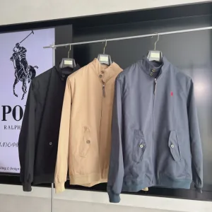 Reps Super Clone Ralph Lauren Outerwear Black Relaxed Fit Embroidery