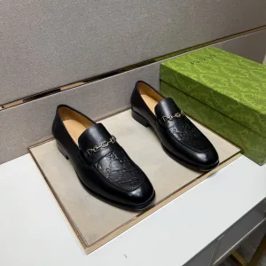 Luxury Gucci Leather Shoes Color Cowhide Patch