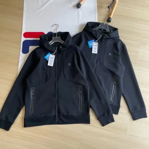 Designer Fila Jacket Red Professional Outdoor Vibe Spring Autumn Slim Fit 3D Logo