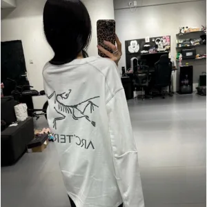 Designer Archaeopteryx Long-Sleeved T-Shirt Red Knitted Fabric Autumn Winter Zippered Pocket