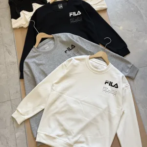 Super Clone Luxury Fila Hoodie Ash Cotton Soft And Gentle Spring Autumn Winter Crisp Silhouette