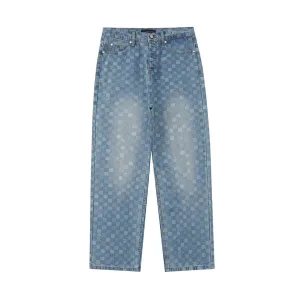 Reps AAA Ami Jeans Red Suede Denim Understated Luxury Sophistication