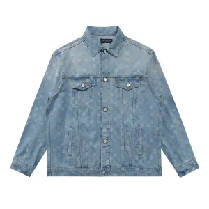 High Quality Ami Outerwear Red Denim Sophistication Spring Summer