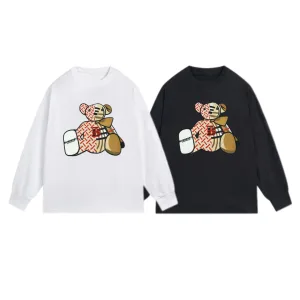 Designer Burberry Long-Sleeved Shirts Red Cotton Pure Combed High-Quality Materials Autumn