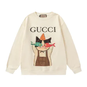 Luxury Gucci Hoodie Red Cotton Wool Winter