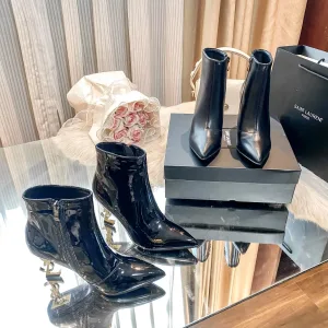 Designer Super Clone Saint Laurent Ankle Boots Color Patent Leather