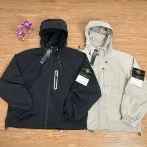 Super Clone Stone Island Jacket Red Nylon Exquisite Workmanship Street Style
