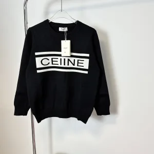 Luxury AAA Celine Sweater Black Wool Blend