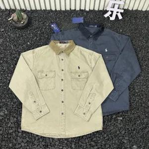 AAA Designer Ralph Lauren Shirt Ash Autumn Early Embroidery