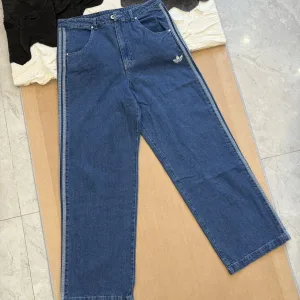 Super Clone Luxury Adidas Jeans Red Denim Spring Early Metal Logo