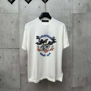 Luxury High Quality Louis Vuitton Cotton Short-Sleeved Shirts For Fall