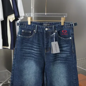AAA Luxury Balenciaga Shorts Red Denim