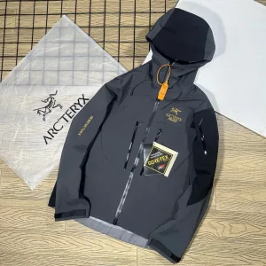 Designer High Quality Ecco Waterproof Jacket Red Gore-Tex Lace Adjustable Drawstring Zippered Pocket