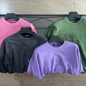 AAA Chrome Hearts Sweatshirt Red Leather Patch