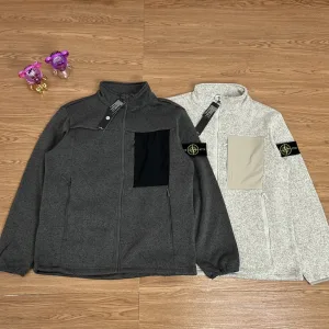 Reps Designer Stone Island Coat Ash Cotton Pure Street Style