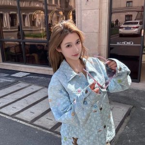 Luxury Louis Vuitton Denim Outerwear For Autumn