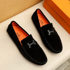 High Quality Luxury Hermès Pigskin Leather Shoes