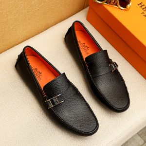 High Quality Luxury Hermès Cowhide Leather Shoes