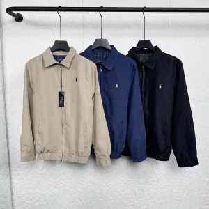 Reps AAA Ralph Lauren Coat Blue Cotton Pure Streetwear Embroidery