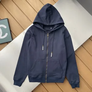 Designer Louis Vuitton Hoodie Red Cotton Pure Double Needle Stitching