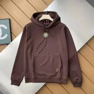 Reps Louis Vuitton Hoodie Brown Eva Simple Design