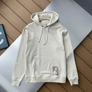 Designer AAA Burberry Hoodie Ash Eva Cotton Pure Minimalist Style Embroidery Patch