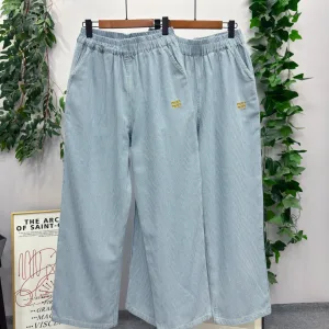 Super Clone Miu Jeans Red Cotton Pure Denim Strict Quality Control Spring Autumn Winter Embroidery