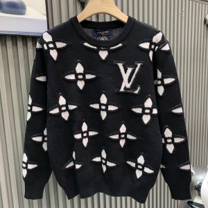 Luxury Designer Louis Vuitton Jacquard Sweater For Autumn