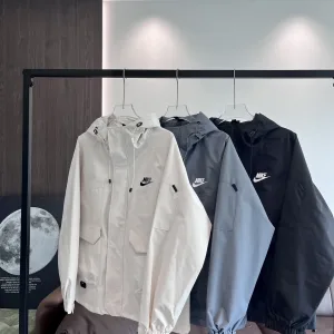 High Quality Super Clone Nike Outerwear Red Relaxed Fit Soft And Smooth Side Pockets
