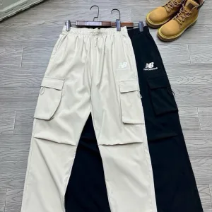 High Quality New Balance Trousers Red Relaxed Fit Autumn Patch