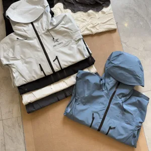Reps High Quality Express Waterproof Jacket Red Gore-Tex Rayon Lace Stable Structure Spring