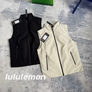 Designer Reps Lululemon Vest Red Outdoor Windproof Sophistication Autumn Three-Proof Fabric Zippered Pocket