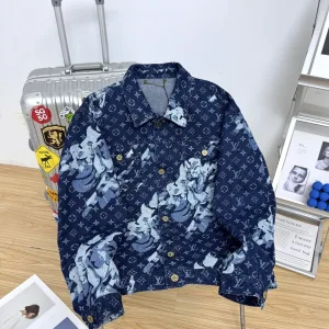 AAA Super Clone Louis Vuitton Jacket Red Cotton Pure Denim Autumn