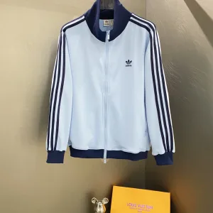 Designer Reps Adidas Coat Blue Jacquard Autumn Winter Early