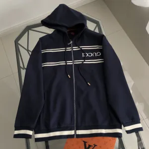 Luxury Gucci Outerwear Blue Cotton Snakeskin Embroidery Patch
