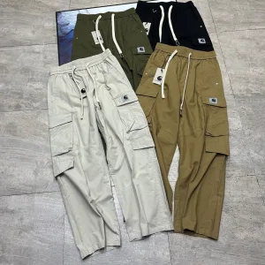 Super Clone AAA Carhartt Trousers Red Suitable For All Seasons Easy To Match High-End Style Spring Side Pockets