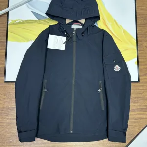 High Quality Moncler Outerwear Red Polyester Nylon Fiber Fabric Urban Style Spring Autumn