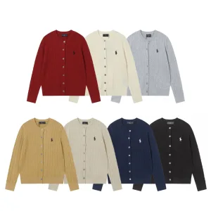 Super Clone AAA Ralph Lauren Cardigan Red Cotton Pure