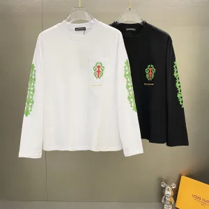 AAA Super Clone Chrome Hearts Long Sleeves Red Cotton Pure